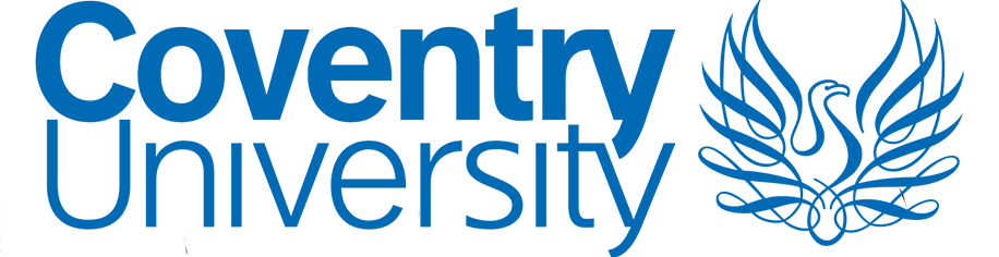 The logo of Coventry University.